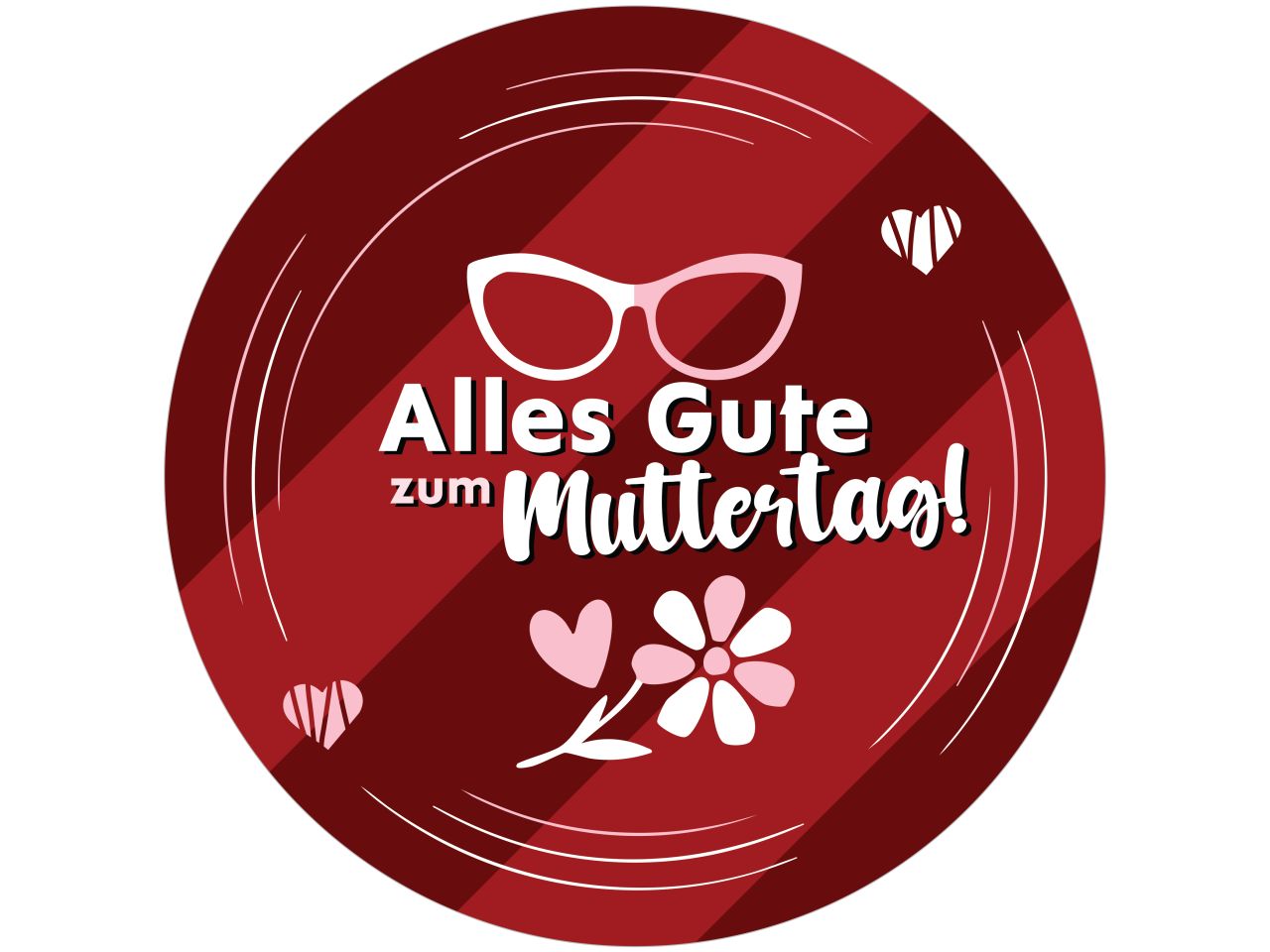 Tortenaufleger Alles Gute zum Muttertag rund 20cm