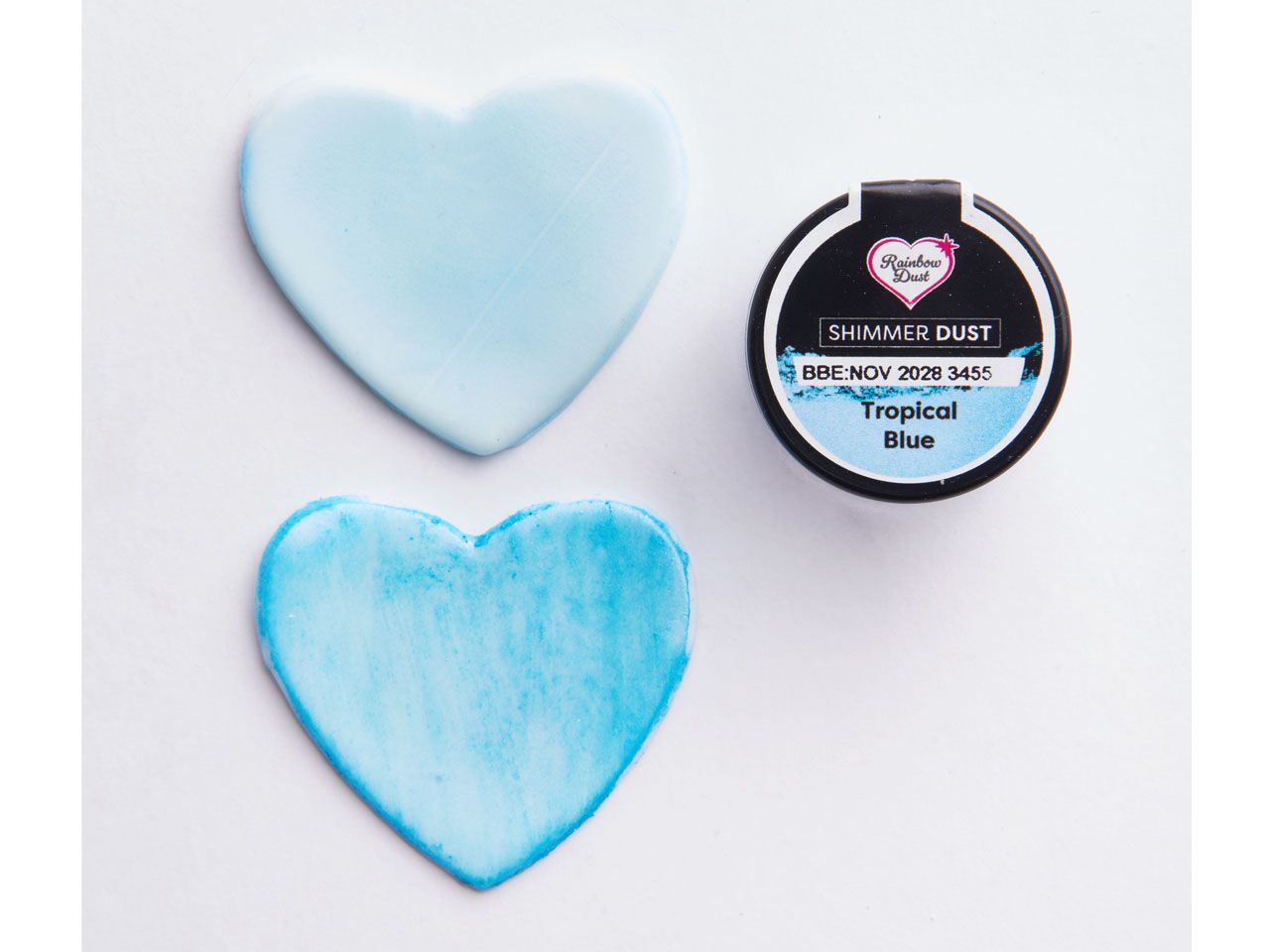 Rainbow Dust: Lebensmittelfarbpulver metallic Tropical Blue 3g