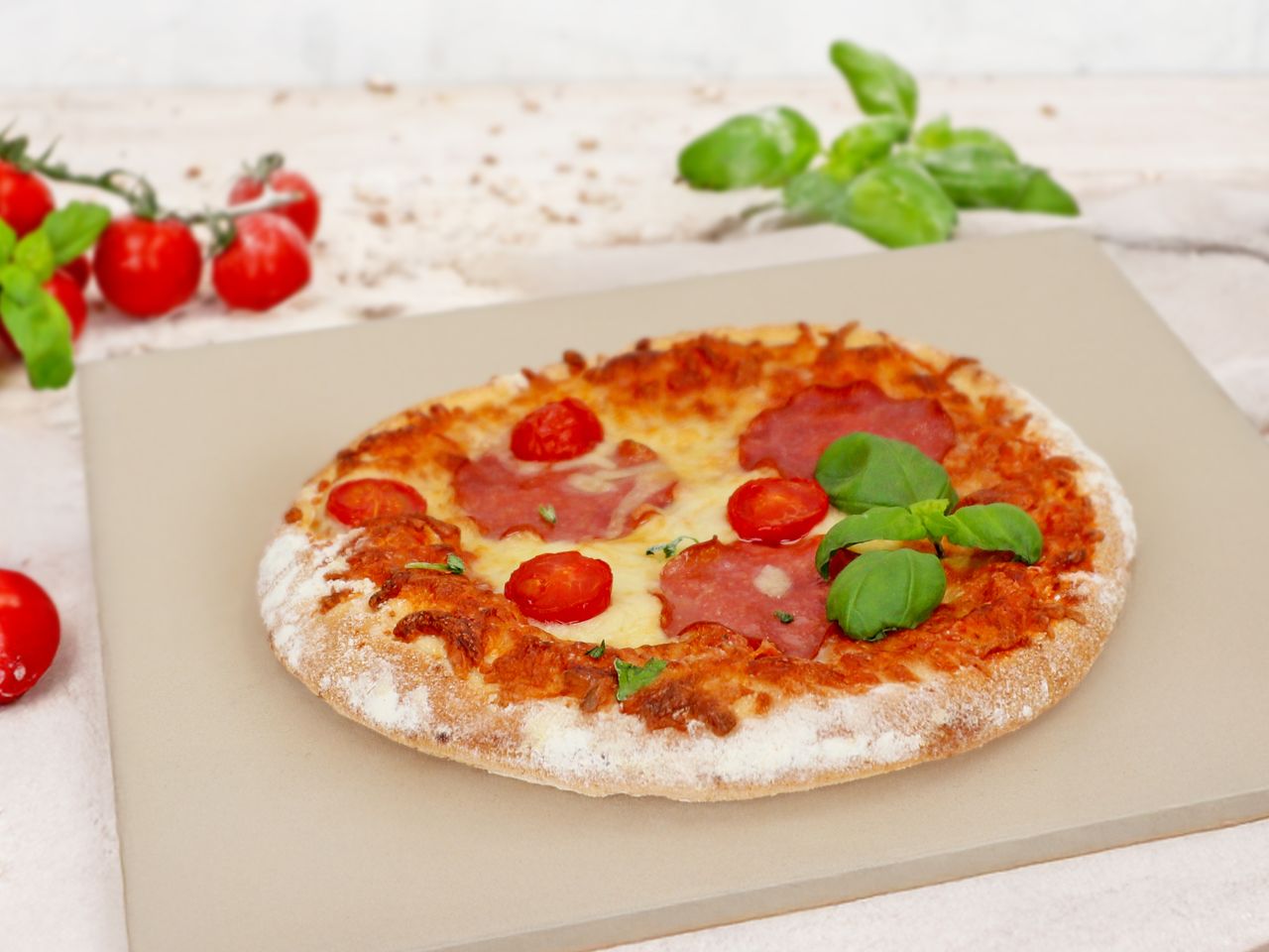 Pizzastein 38x30cm für Pizza, Flammkuchen und Brote
