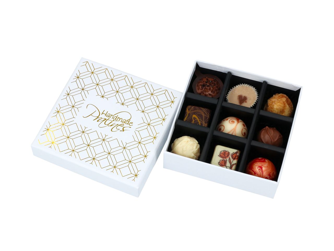 Chocolate Case Golden Elegance für 9 Pralinen