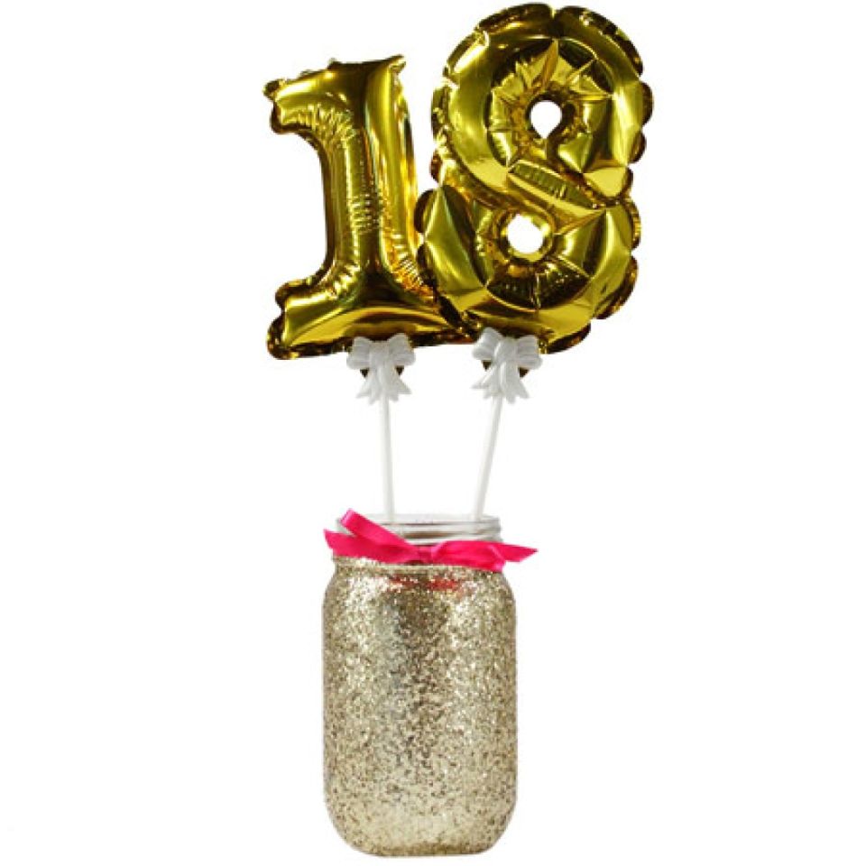 Folienballons Zahlen-Topper