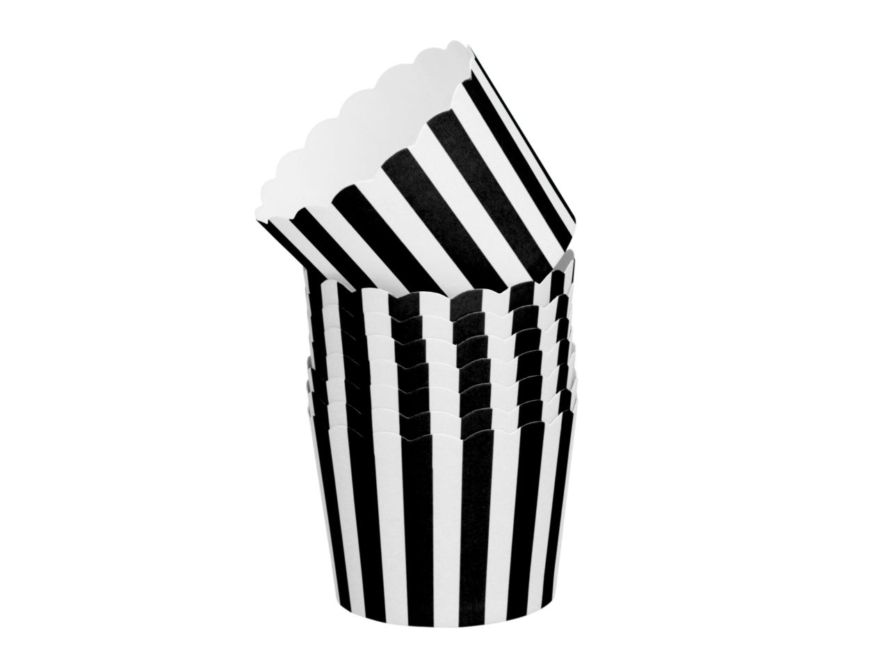 Cupcakes-Becher: schwarz-weiß, 20 Stück à 50 x 42 mm