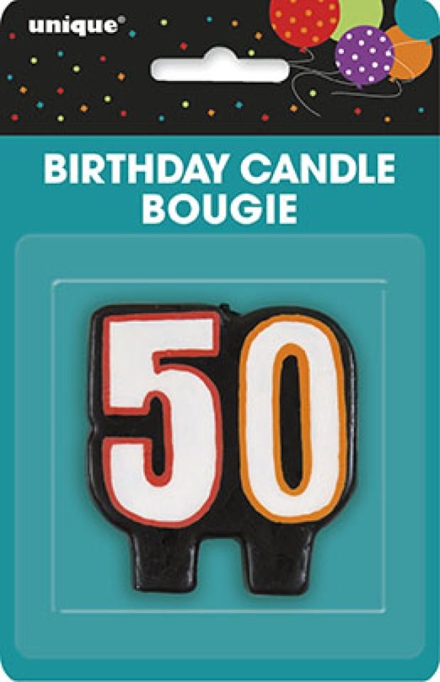 Unique Geburtstagskerze, zahlenkerze, 50