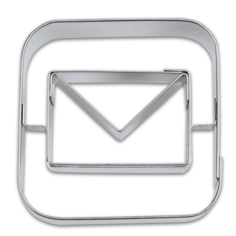 Plätzchen-Ausstecher E-Mail, 5cm aus Edelstahl
