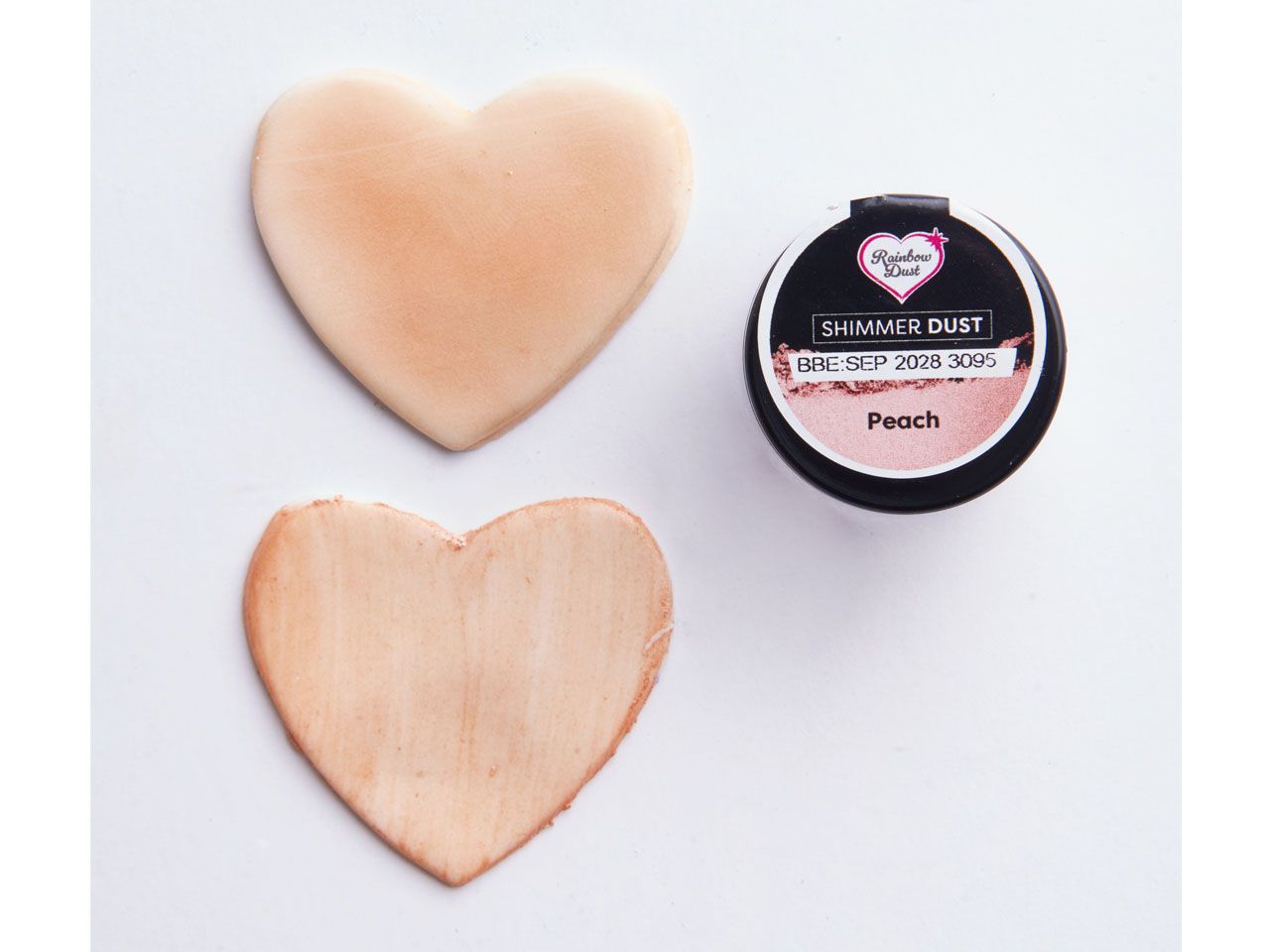 Rainbow Dust: Lebensmittelfarbpulver metallic Peach 3g