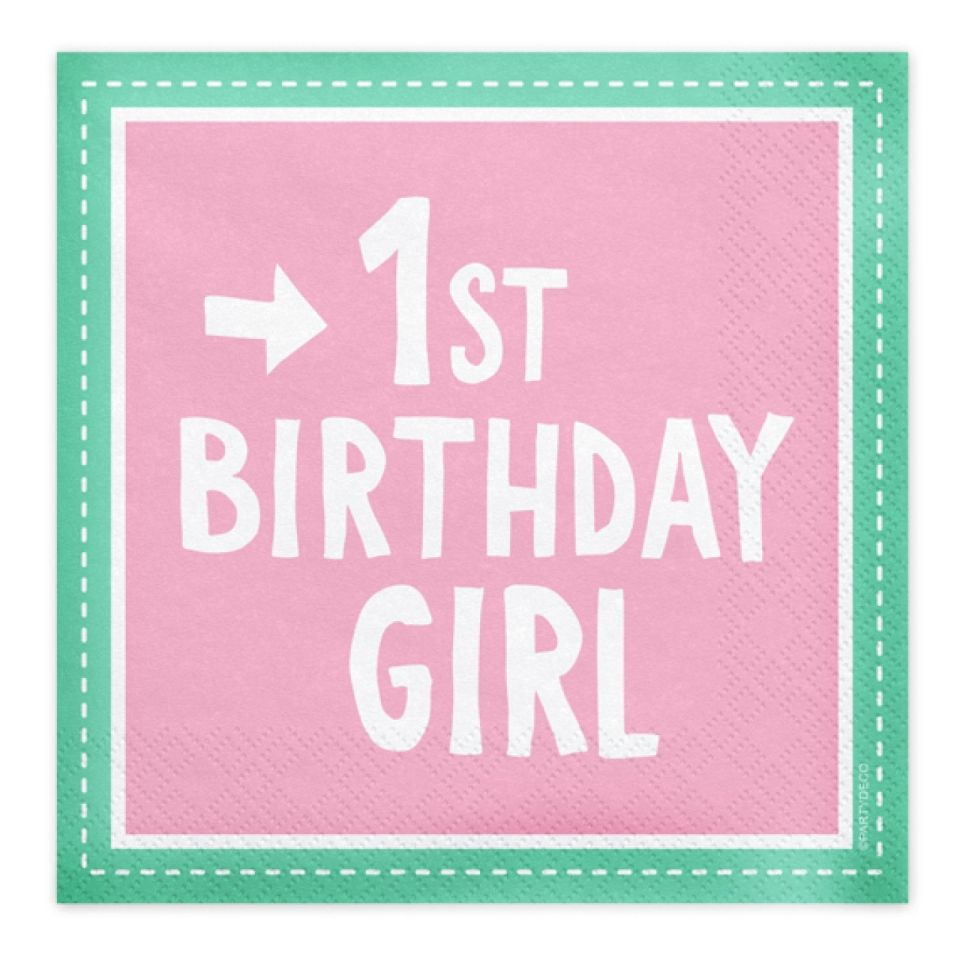 Servietten 1. Geburtstag Mädchen