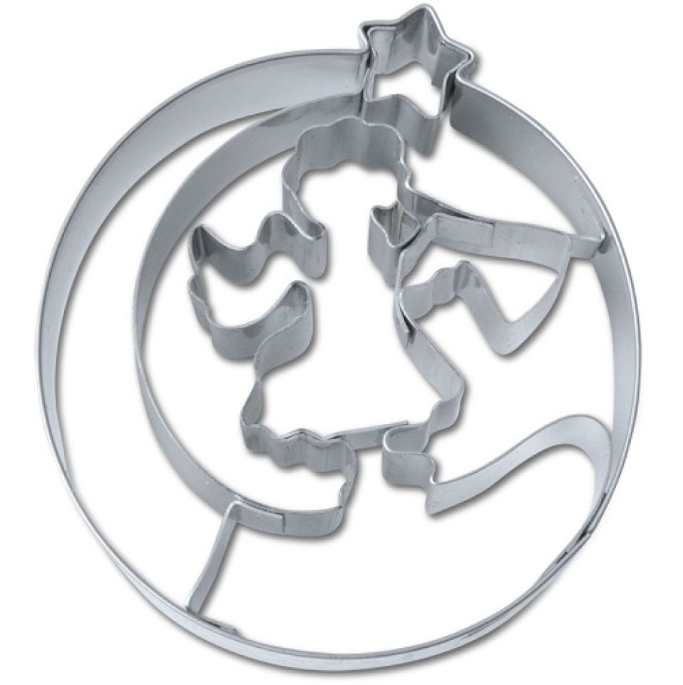 Plätzchen Ausstecher Engel mit Trompete, Edelstahl, 6 cm
