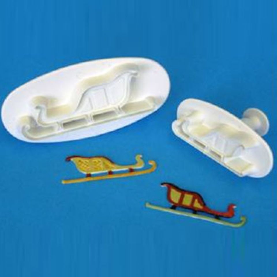 PME Fondant-Ausstecher Set Schlitten, 2er Set