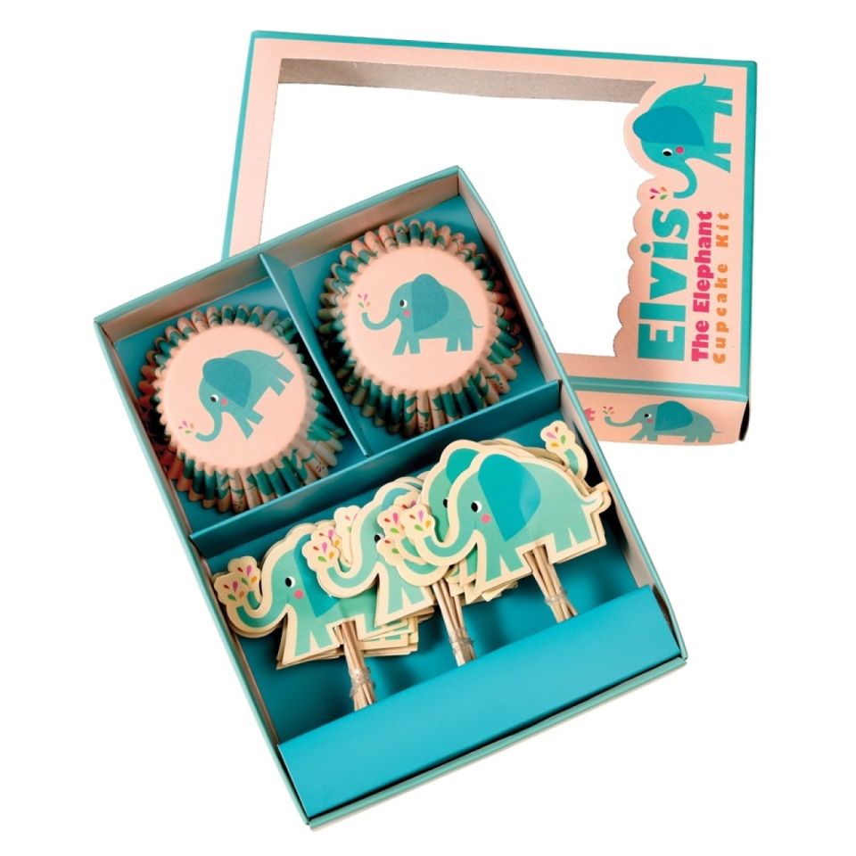 Rex Cupcakes Kit Elefant Muffinförmchen mit Picker