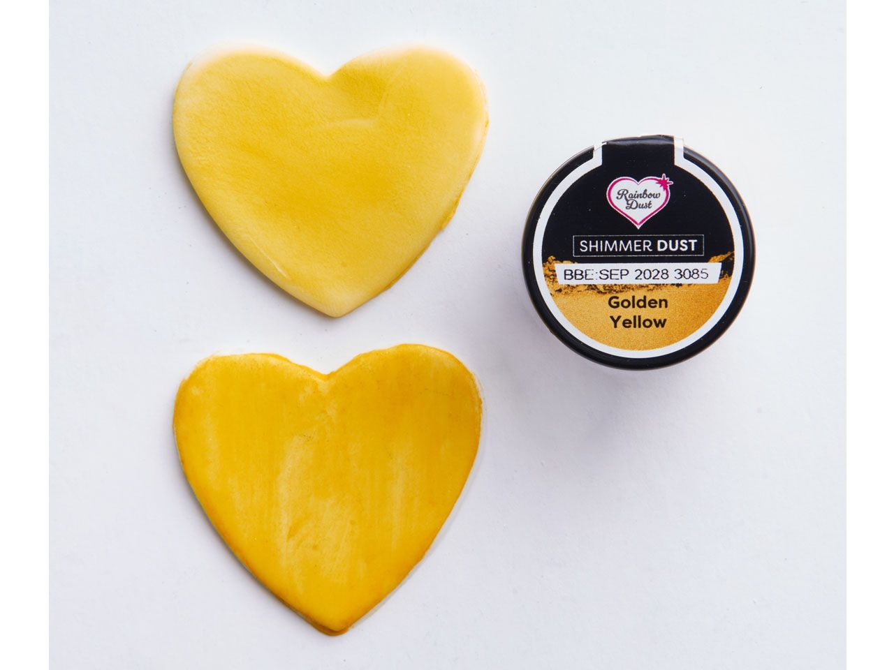 Rainbow Dust: Lebensmittelfarbpulver metallic Golden Yellow 2g