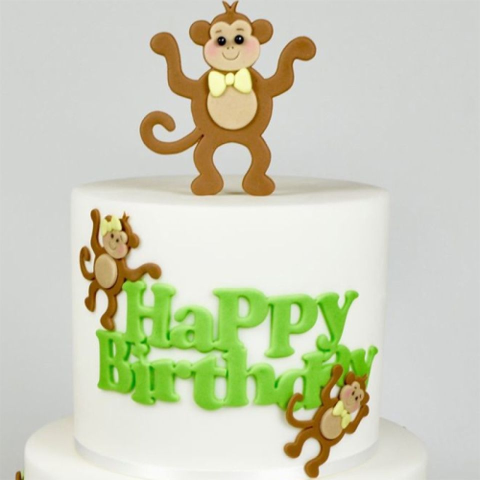 FMM Fondantausstecher Set Affe, 5,5 und 9 cm