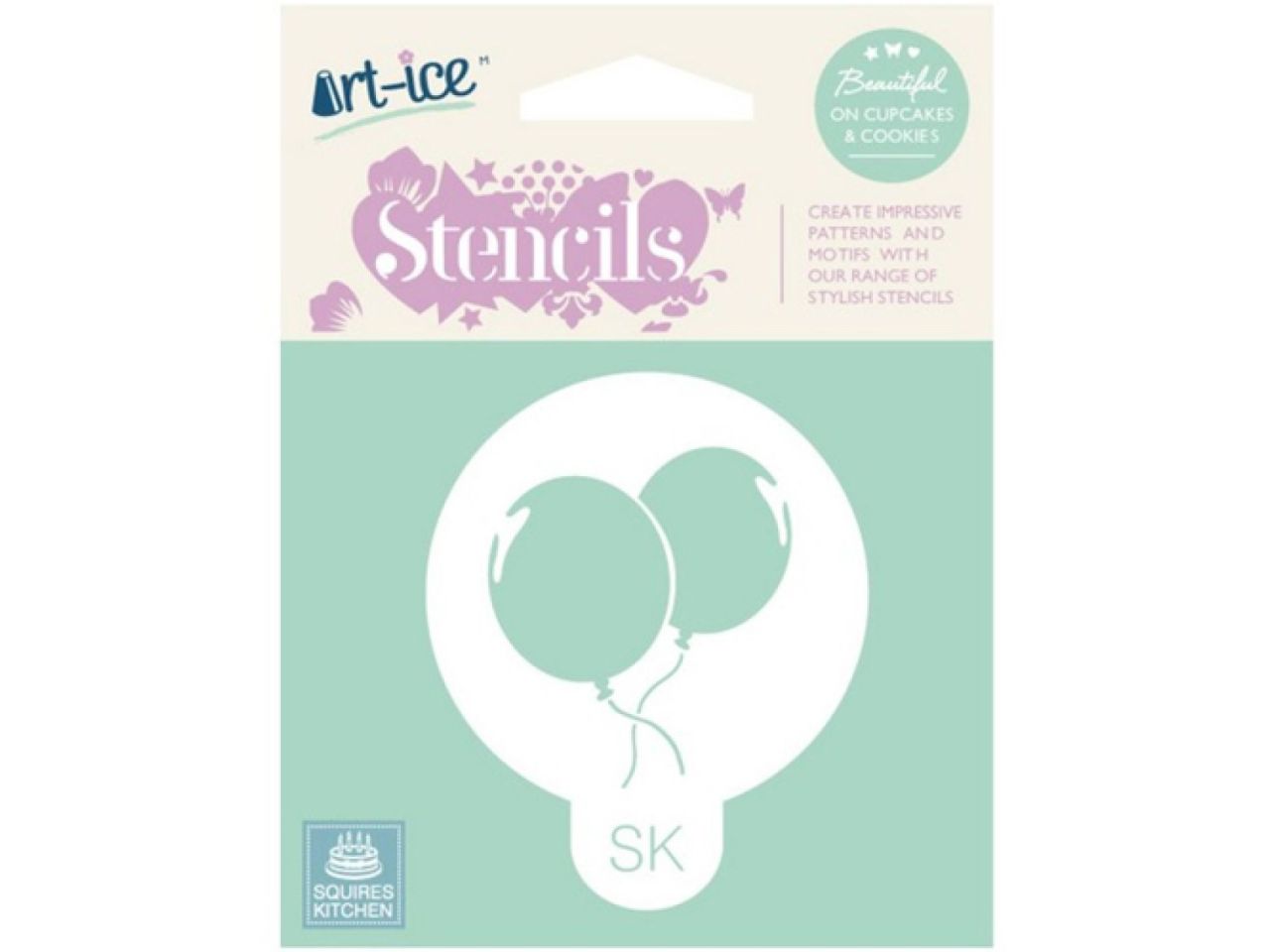 Cupcakes Deko Schablone, Ballons 6 cm