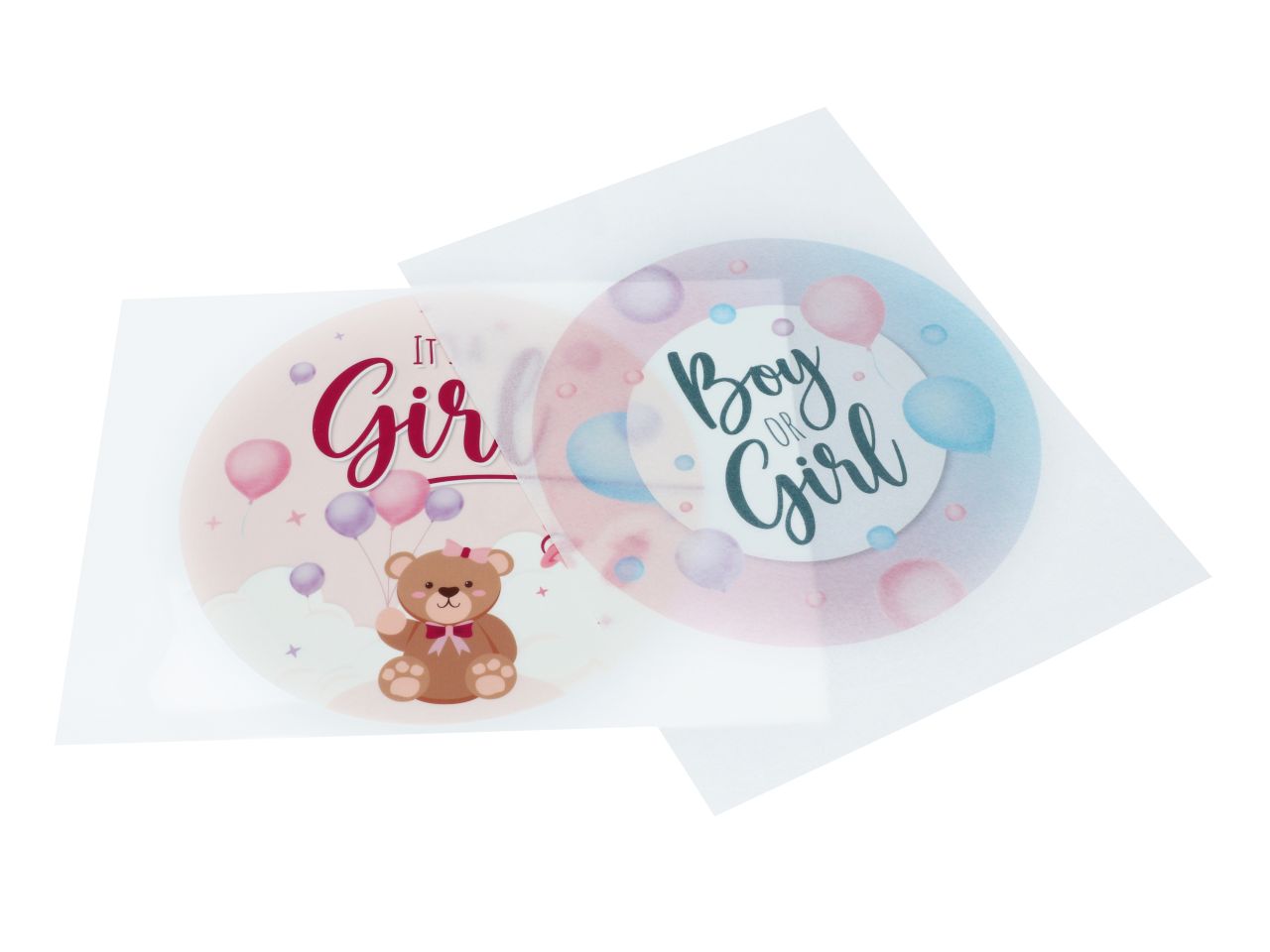 Tortenaufleger Burn Away Cake Set It's a Girl 20cm