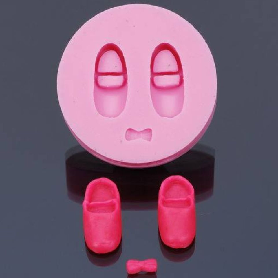 Fondantform Schuhe und Schleife