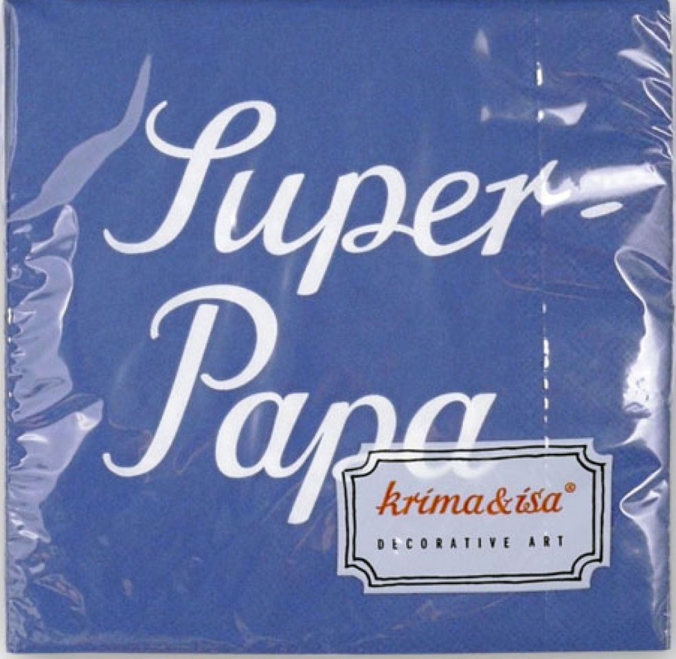 Krima Isa Cupcakes-Servietten Super Papa 33x33 cm