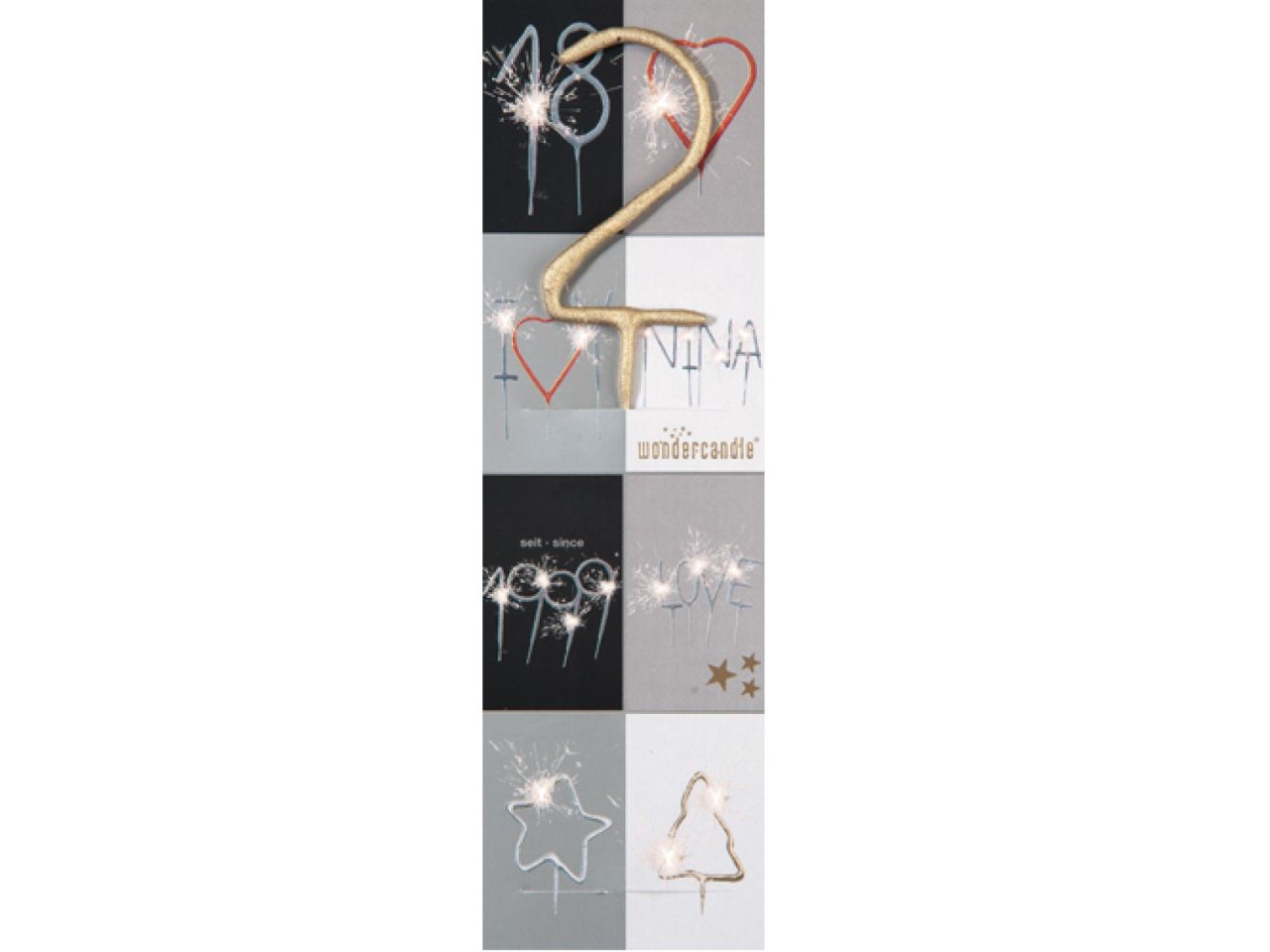 Wunderkerze 2, Gold, 18 cm
