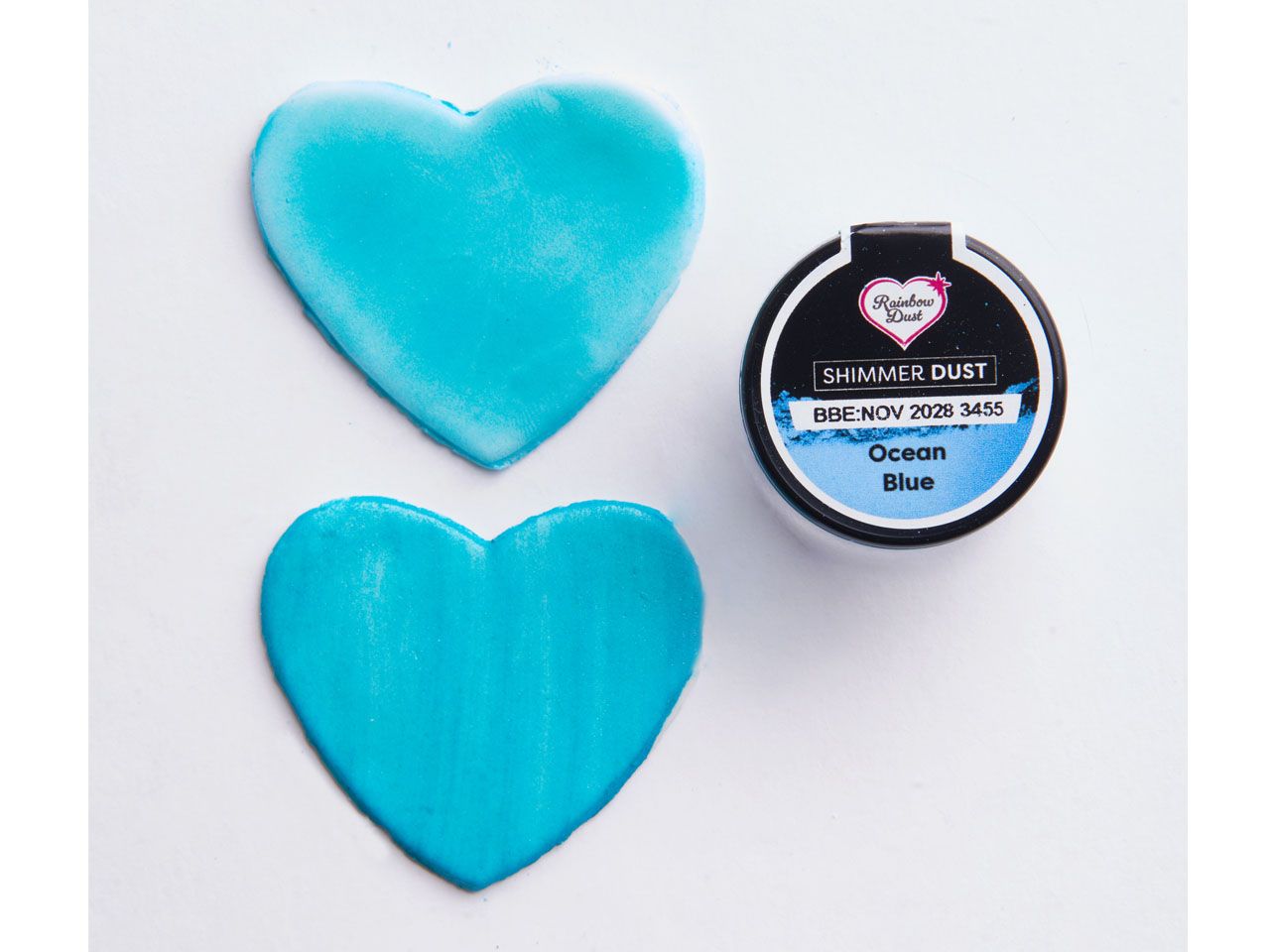 Rainbow Dust: Lebensmittelfarbpulver metallic Ocean Blue 3g