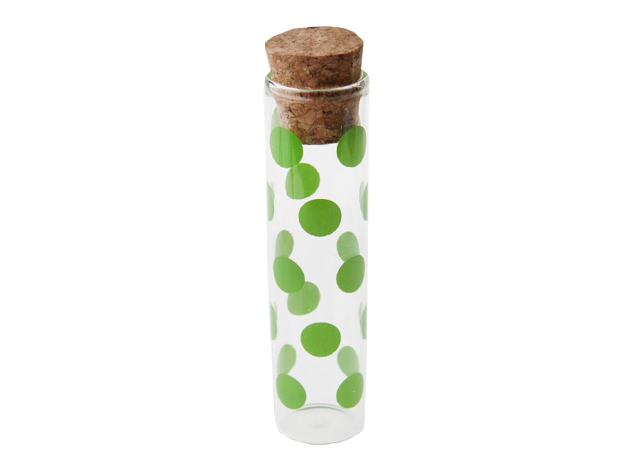 Reagenzglas Grüne Punkte, 10 cm