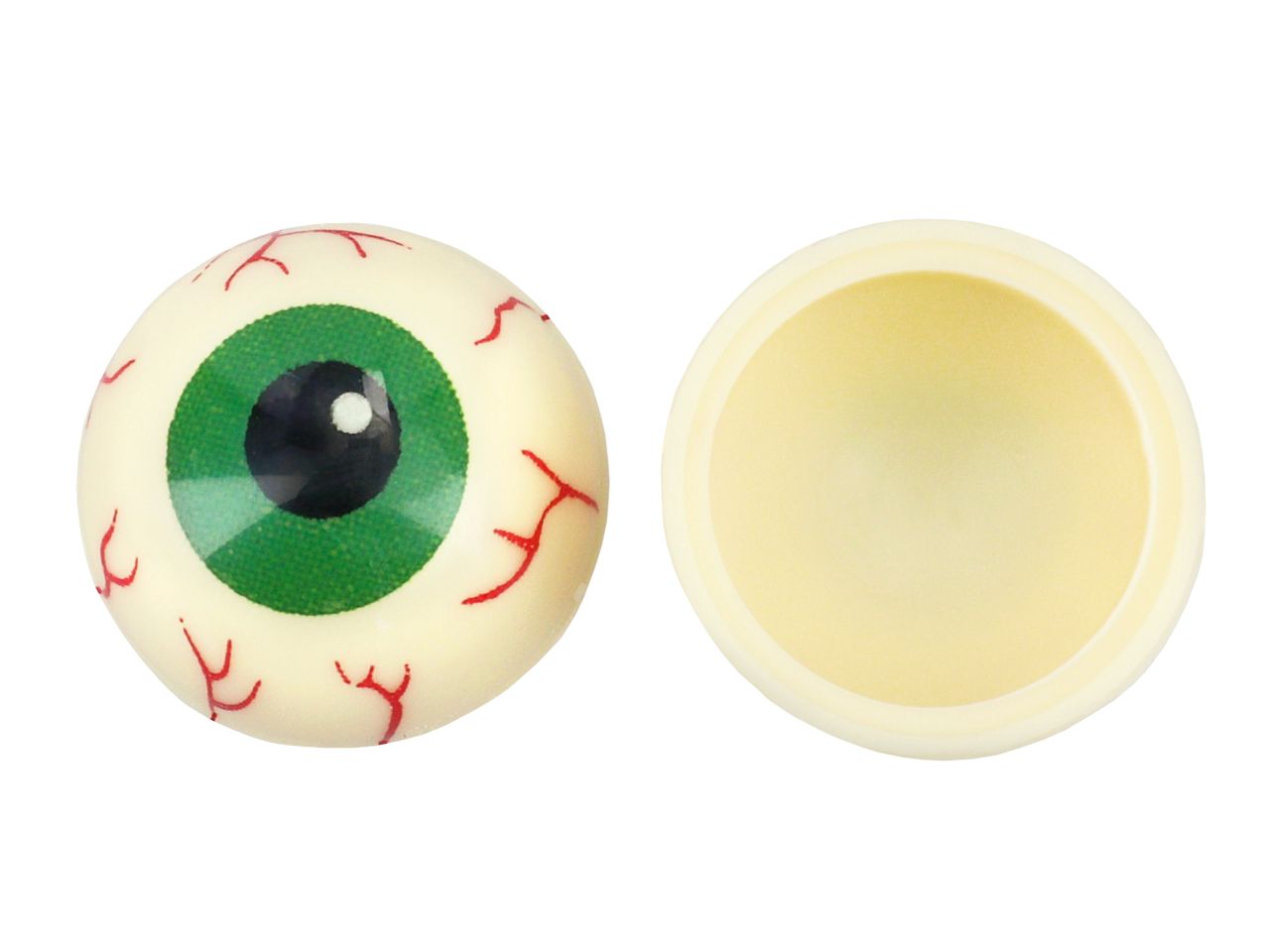 1 Folie Halbschalen Monster-Augen weiß 40 Stück