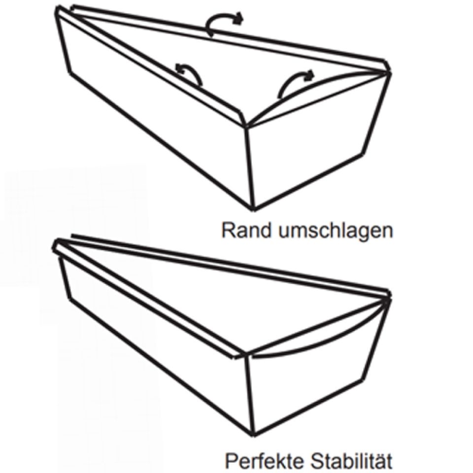 Papier-Backformen Tortenstück, Grün mit Erdbeeren