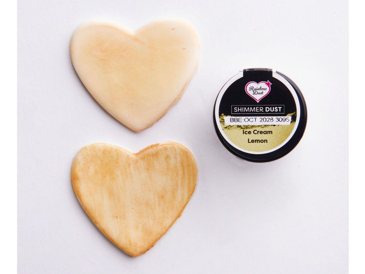 Rainbow Dust: Lebensmittelfarbpulver metallic Ice cream Lemon 3g