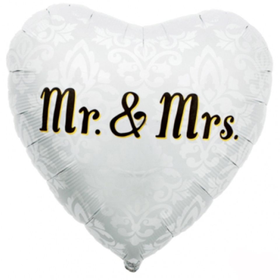 Folienballon Mr. & Mrs., 45 cm