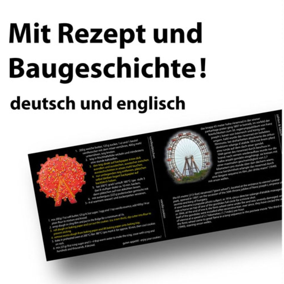 Plätzchen-Ausstechform Wien, Riesenrad, Rot