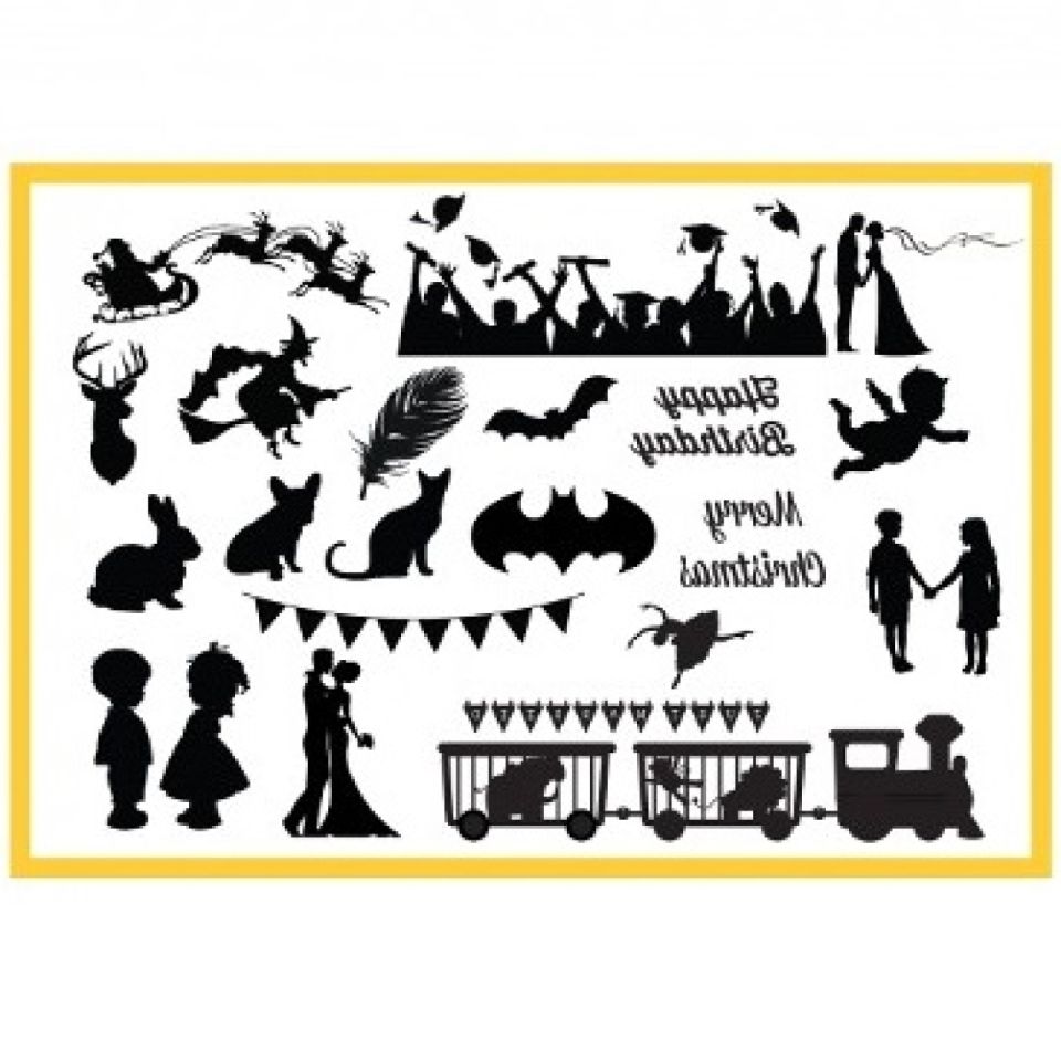 Silho Silhouette Fondant Silikonform Festtag