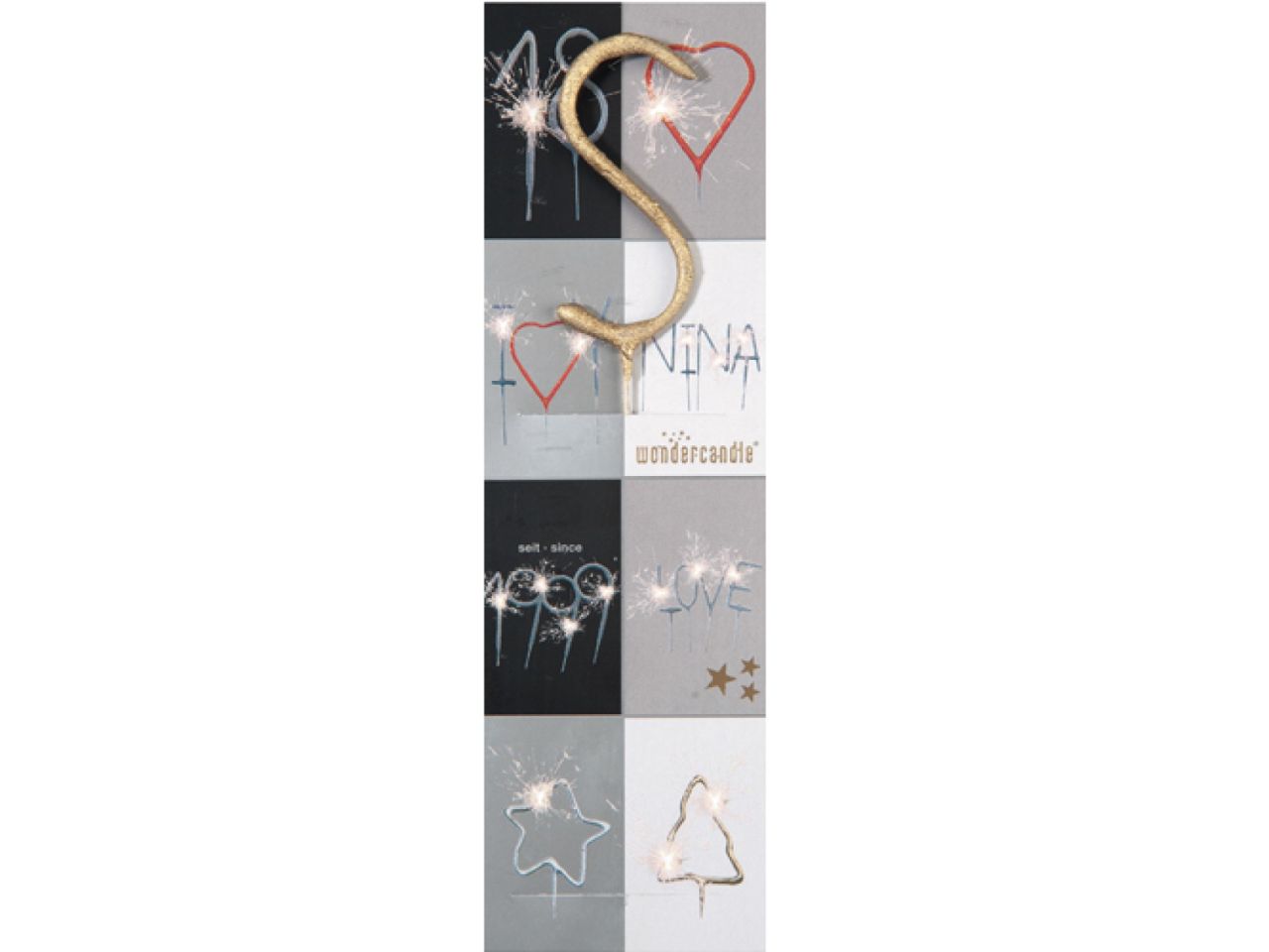 Wunderkerze S, Gold, 18 cm
