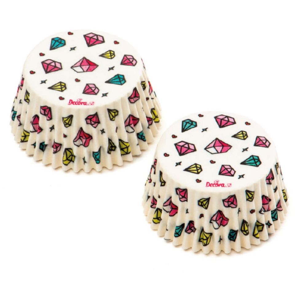 Decora Muffinförmchen Diamanten, 36 Stk.