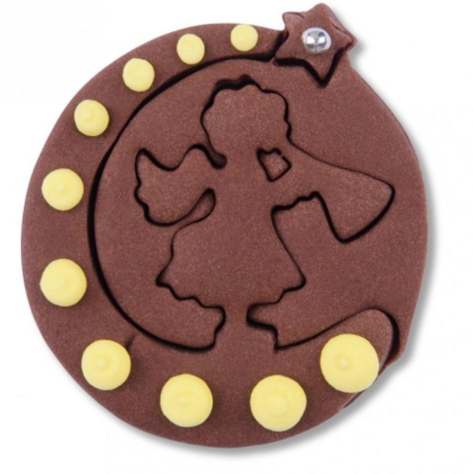Plätzchen Ausstecher Engel mit Trompete, Edelstahl, 6 cm