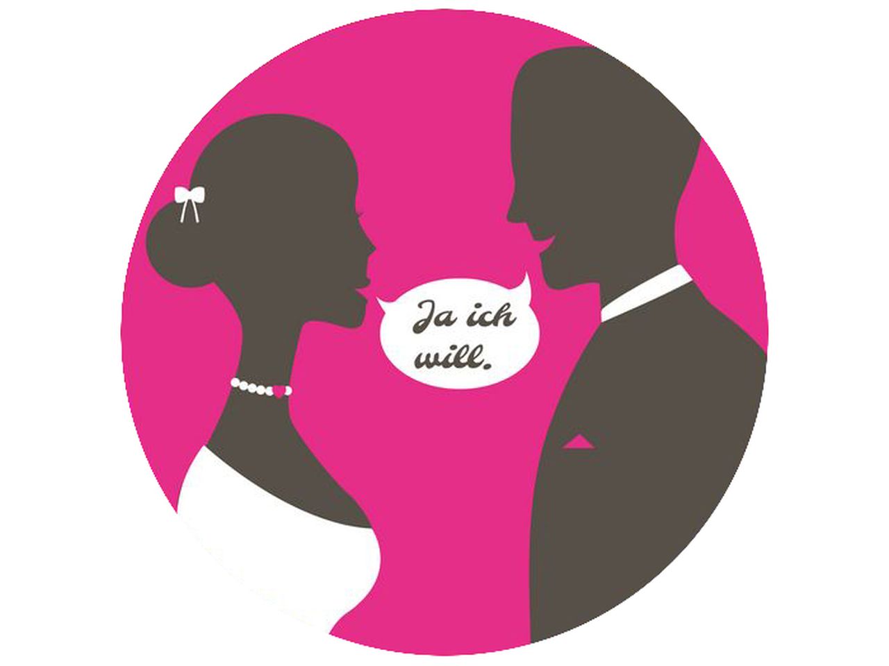 Tortenaufleger Ich-will pink rund 20cm