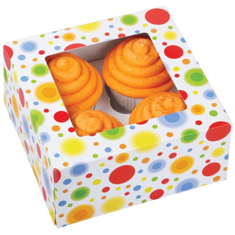 Cupcake-Boxen Für 12 Stück – Mit Fenster & Einsätzen, 6 Stück, Lebensmittelecht
