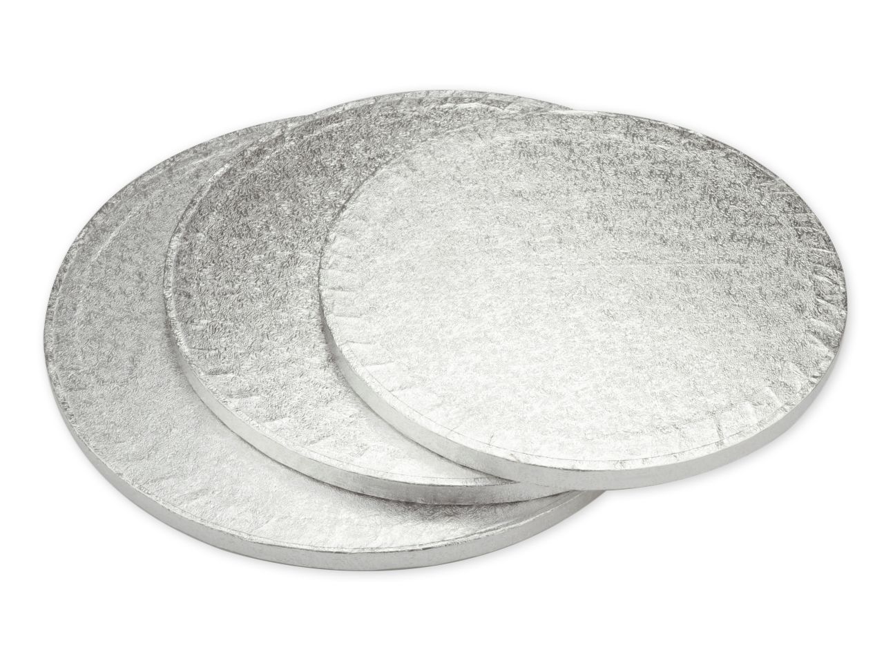 Tortenplatte, Ø 35 cm, silberfarben beschichtete Pappe