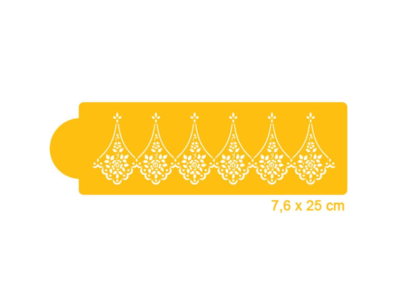 Schablone für Verzierung an Tortenseiten, Lace Companion, 25cm