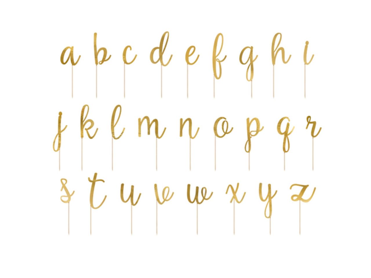 Buchstaben Toppers, gold, 9 - 12,5 cm