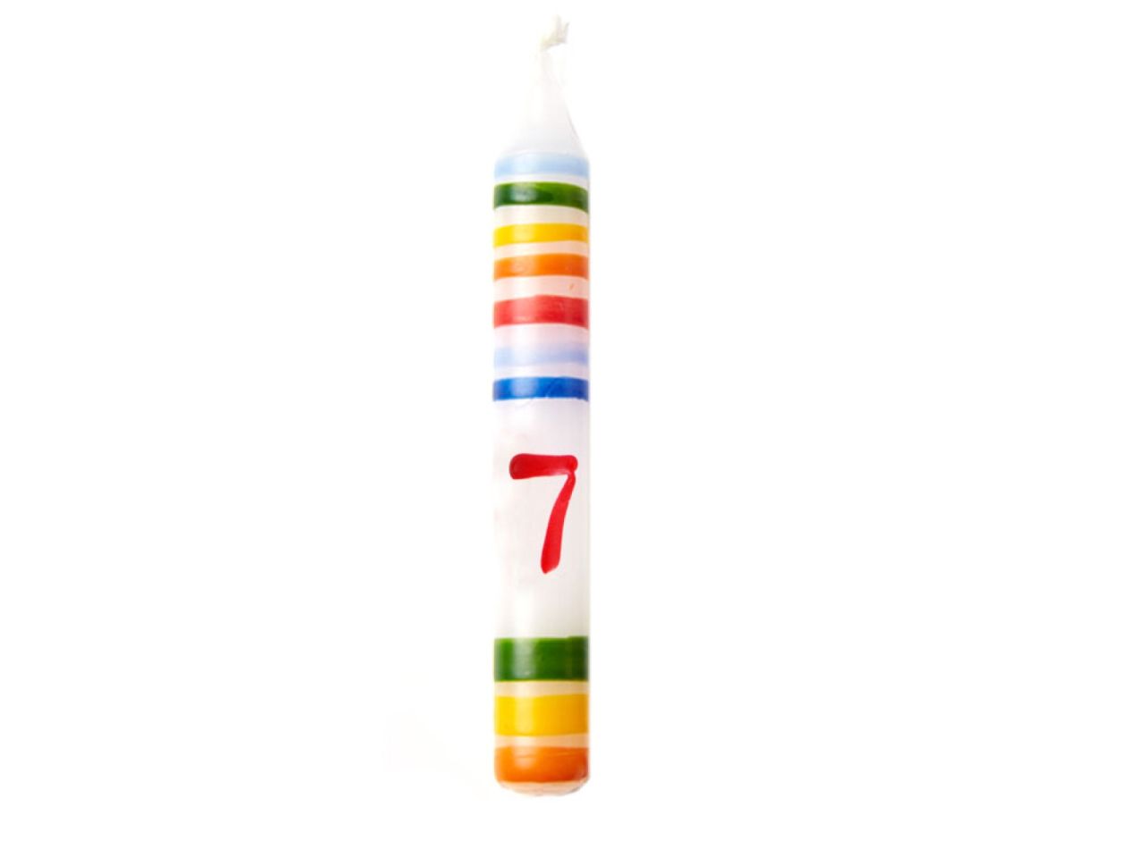 Baumkerze mit Ziffer 7, 10 cm