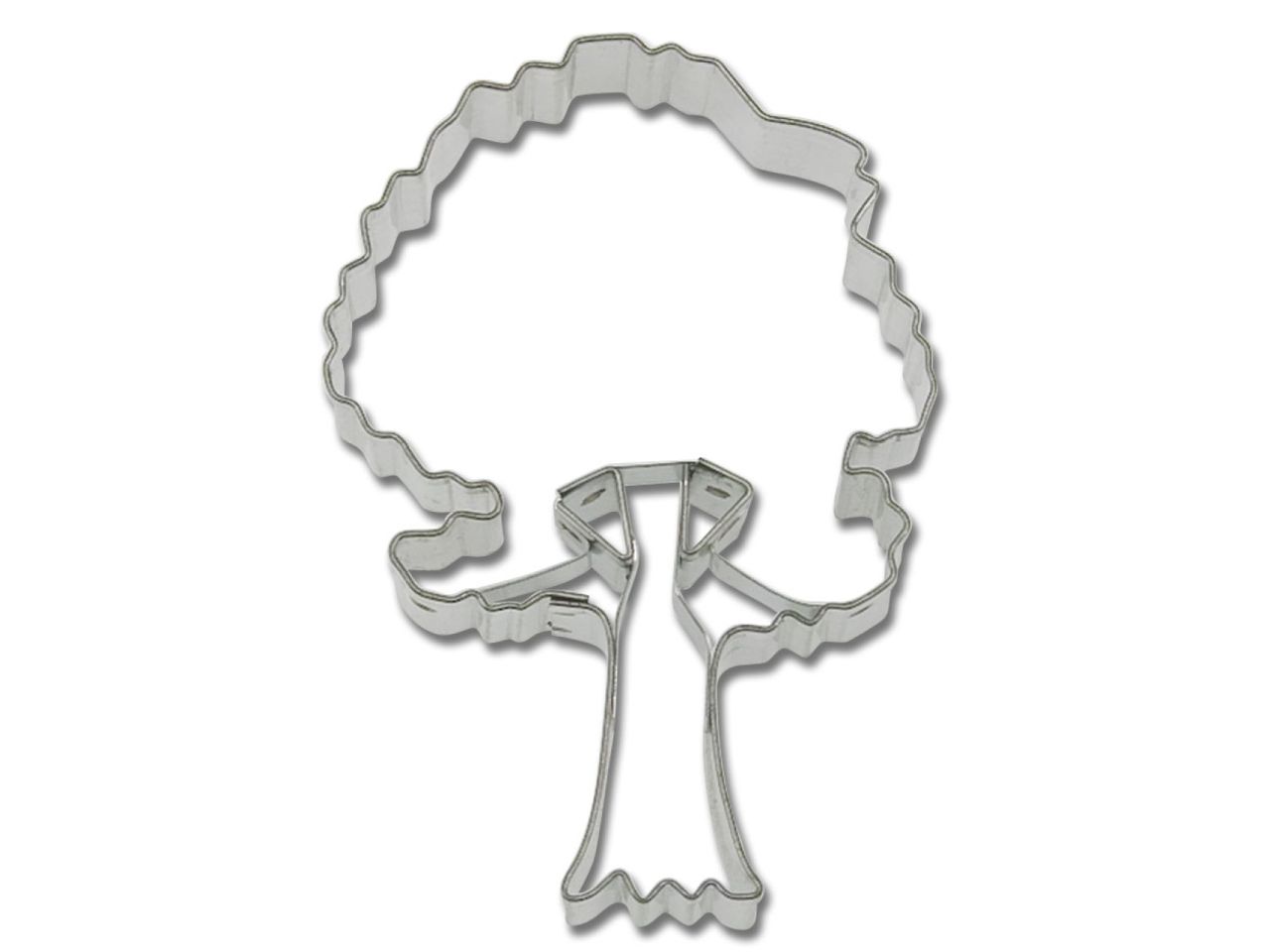 Plätzchen Ausstecher Ficus-Baum 7cm aus Weißblech