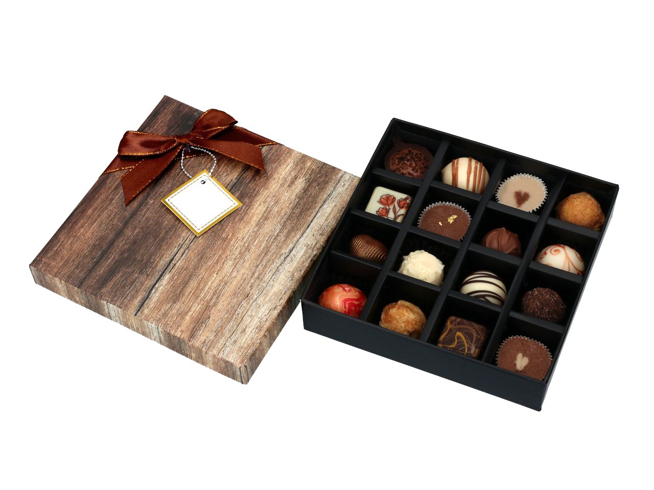 Chocolate Case Wood Style für 16 Pralinen
