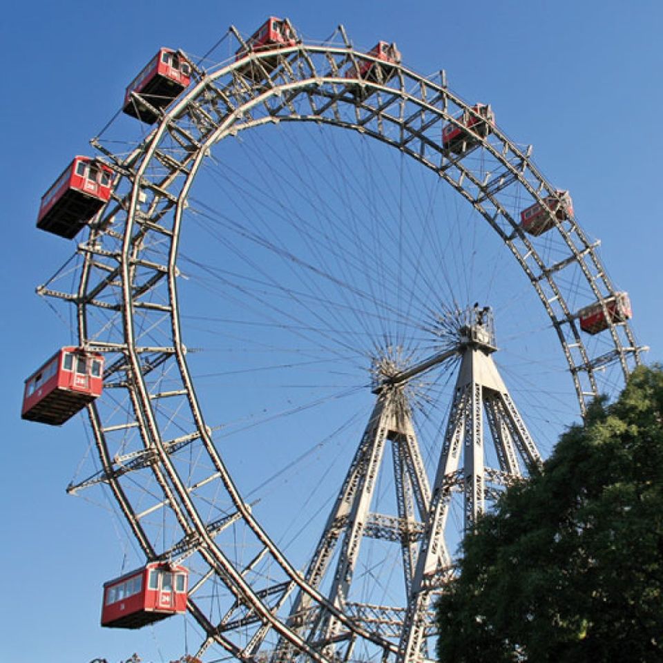 Plätzchen-Ausstechform Wien, Riesenrad, Rot