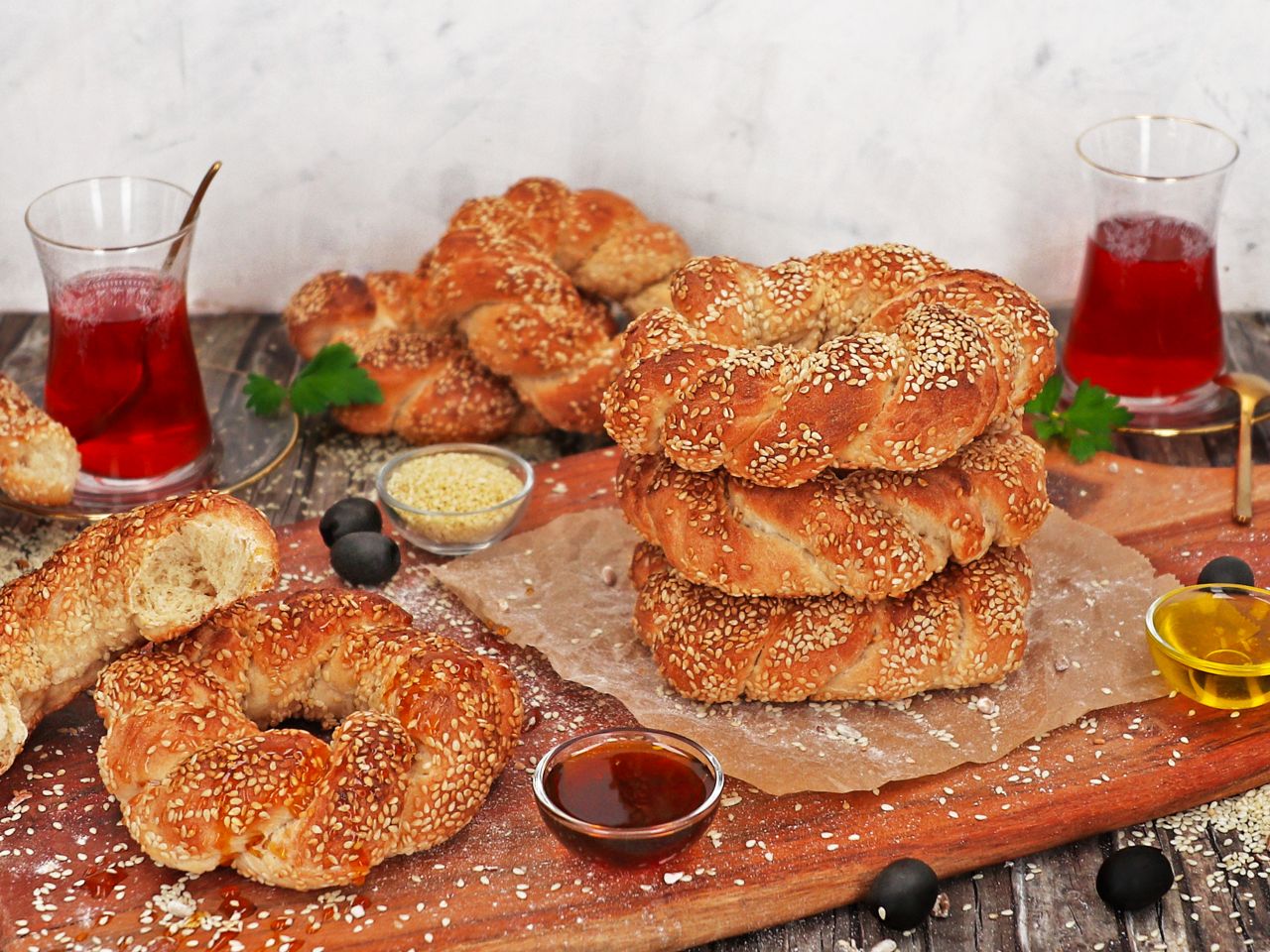 Backmischung Simit Sesamkringel 1kg, traditionell türkisches Hefegebäck