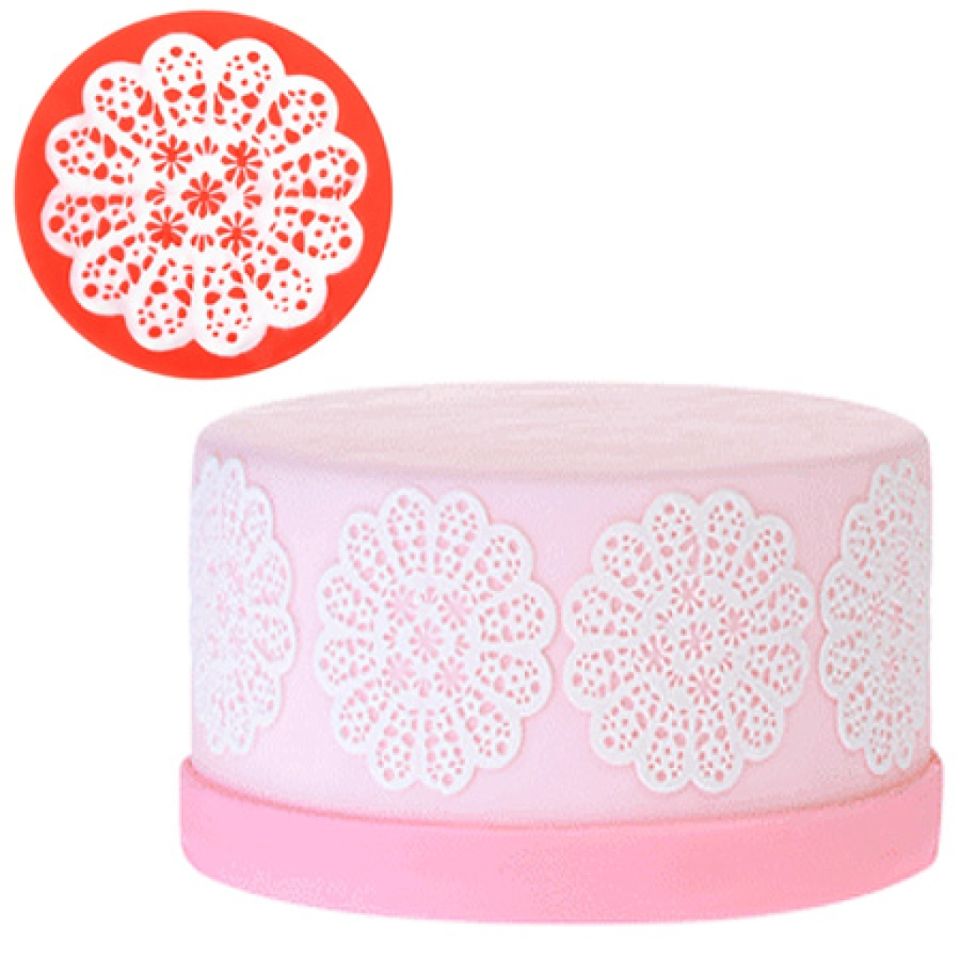 Sweet Lace Express Silikonform für essbare Spitze Granada 8 cm