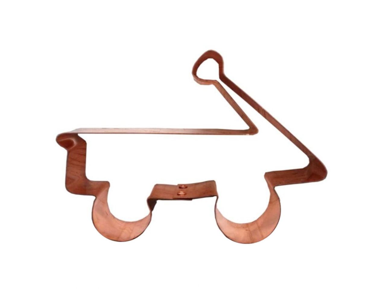 Plätzchen Ausstecher Bollerwagen aus Kupfer, 12 cm