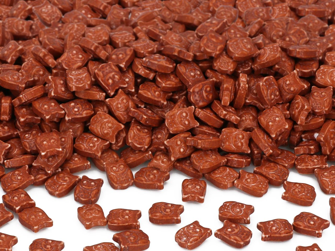 Streudekor Eule braun 80g