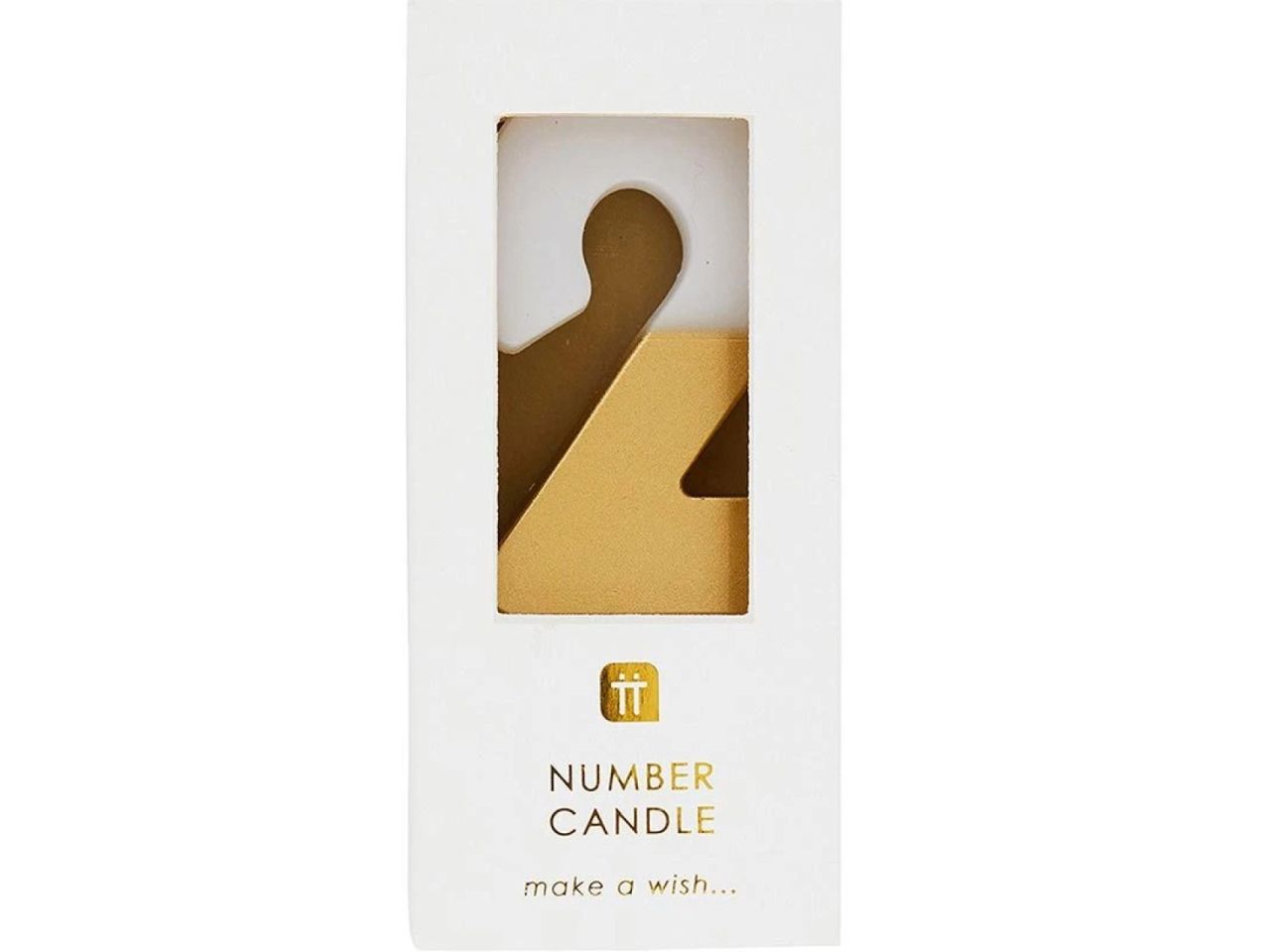 Geburtstagskerze, zahlenkerze, 2, Gold