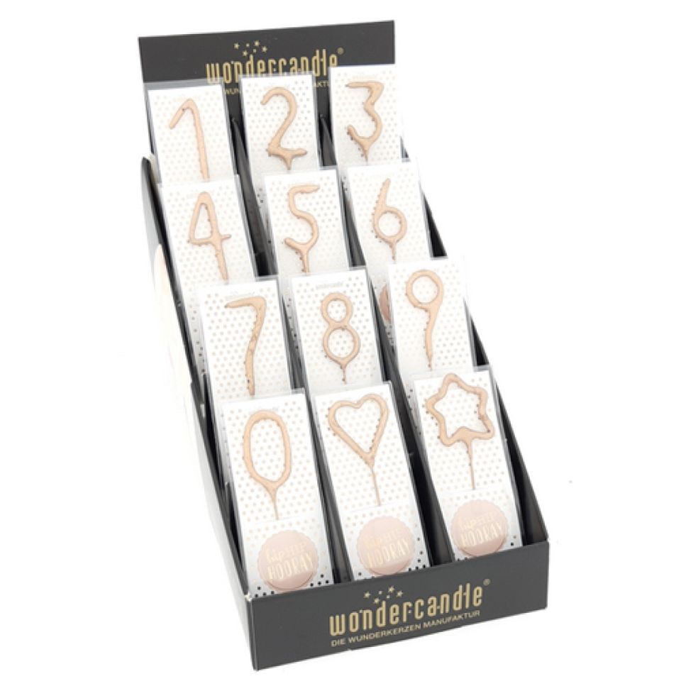 Wunderkerze Mini 5, Rose Gold, 11 cm
