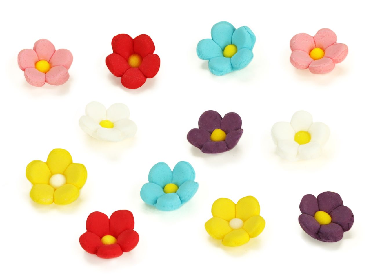 Zuckerblüten Blümchen 13 mm, 6 Farben, 36 Stück