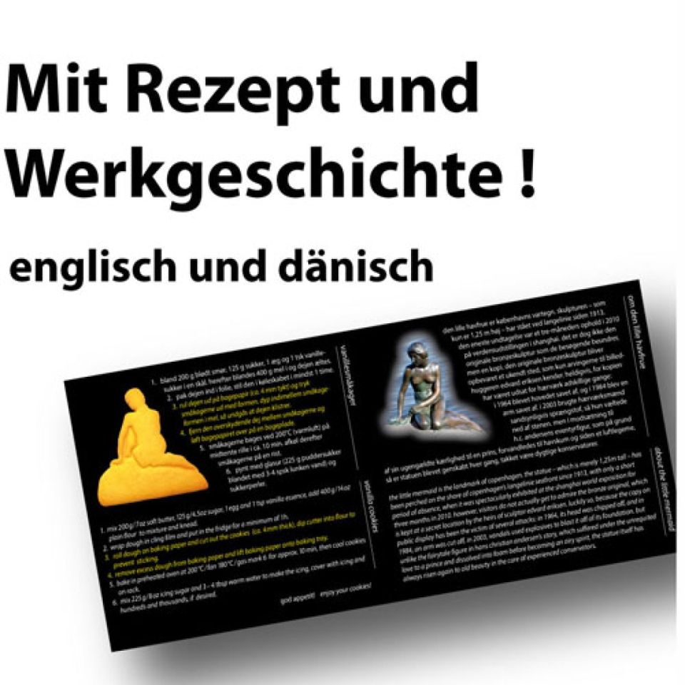 Plätzchen-Ausstechform Kopenhagen, kleine Meerjungfrau, Rot