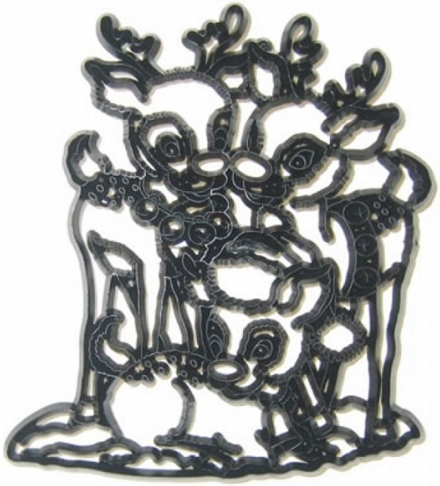 Fondant Ausstecher Rentiere, 11cm hoch