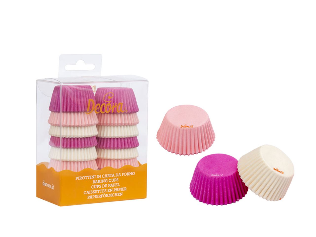 Mini-Muffinförmchen rosa 200 Stück